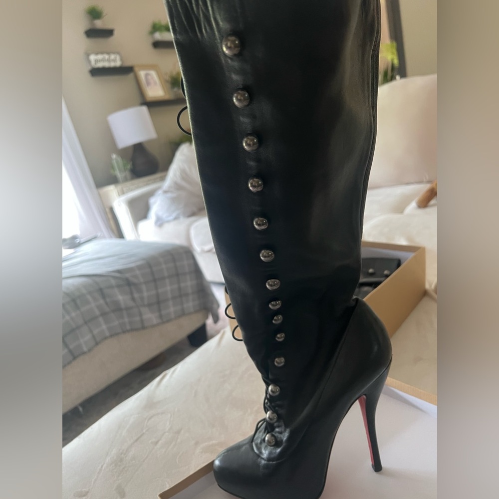 Christian Louboutin Black studded boots